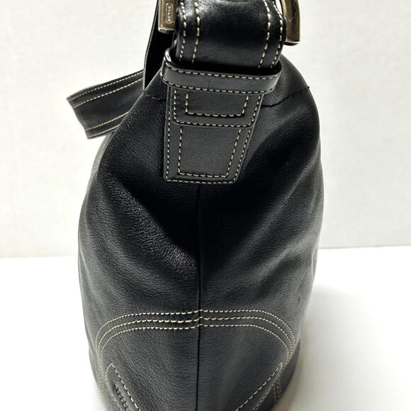 Coach black leather Hobo shoulder bag - Picture 4 of 8